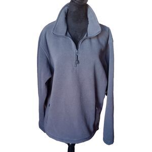 Wearguard Men's Size Medium 1/4 Zip Gray Fleece Pullover, Vintage